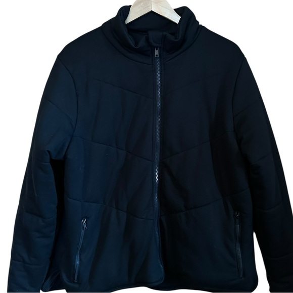 Three Dots Quilted Insulated Mock Neck Jacket Black XL - Picture 3 of 9